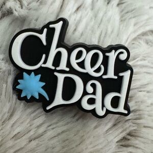 CROCS Cheer Dad Jibbitz - Black and White with Blue Accent 5/$20